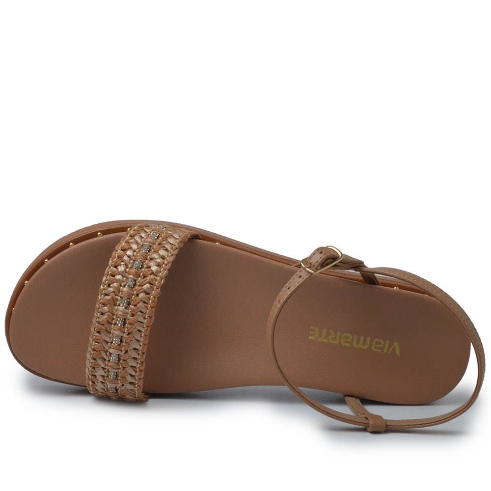 Sandália Papete Via Marte Feminina 169-013-01 Marrom 4