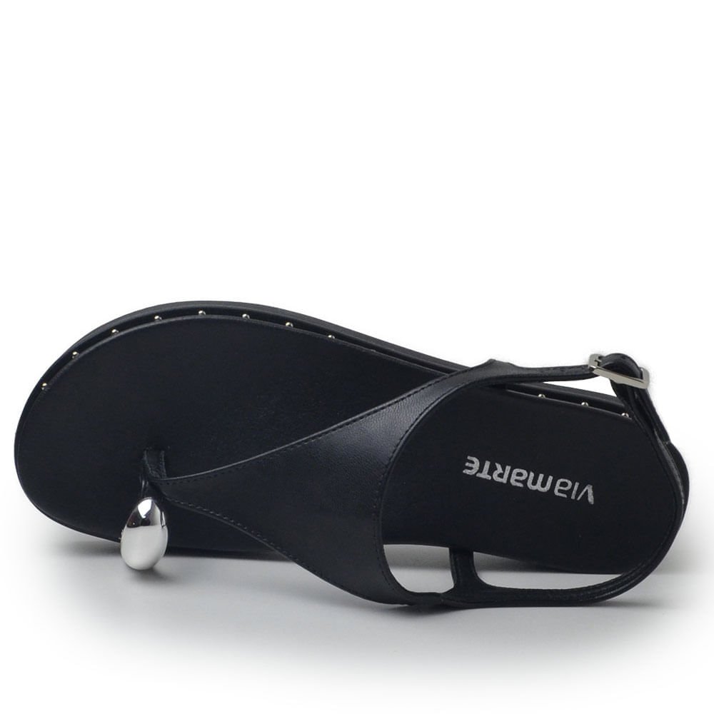 Sandália Papete Via Marte Feminina 169-001-01 Preto 4