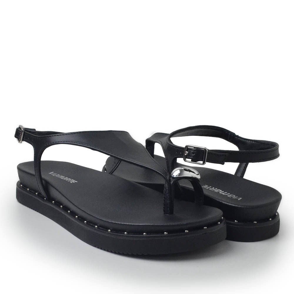 Sandália Papete Via Marte Feminina 169-001-01 Preto 6