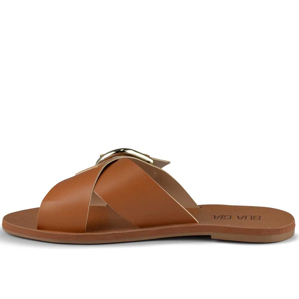 Sandália Rasteira Sua Cia Feminina 8395.16146 Marrom 3