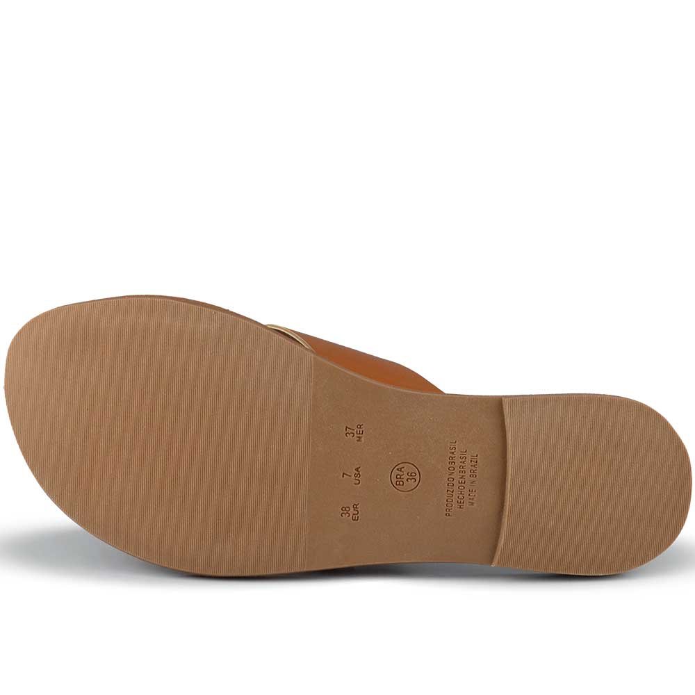 Sandália Rasteira Sua Cia Feminina 8395.16146 Marrom 5