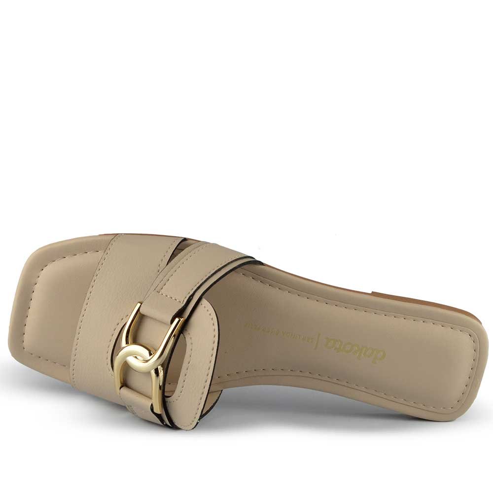 Sandália Rasteira Dakota Feminina Y9182 Bege 4