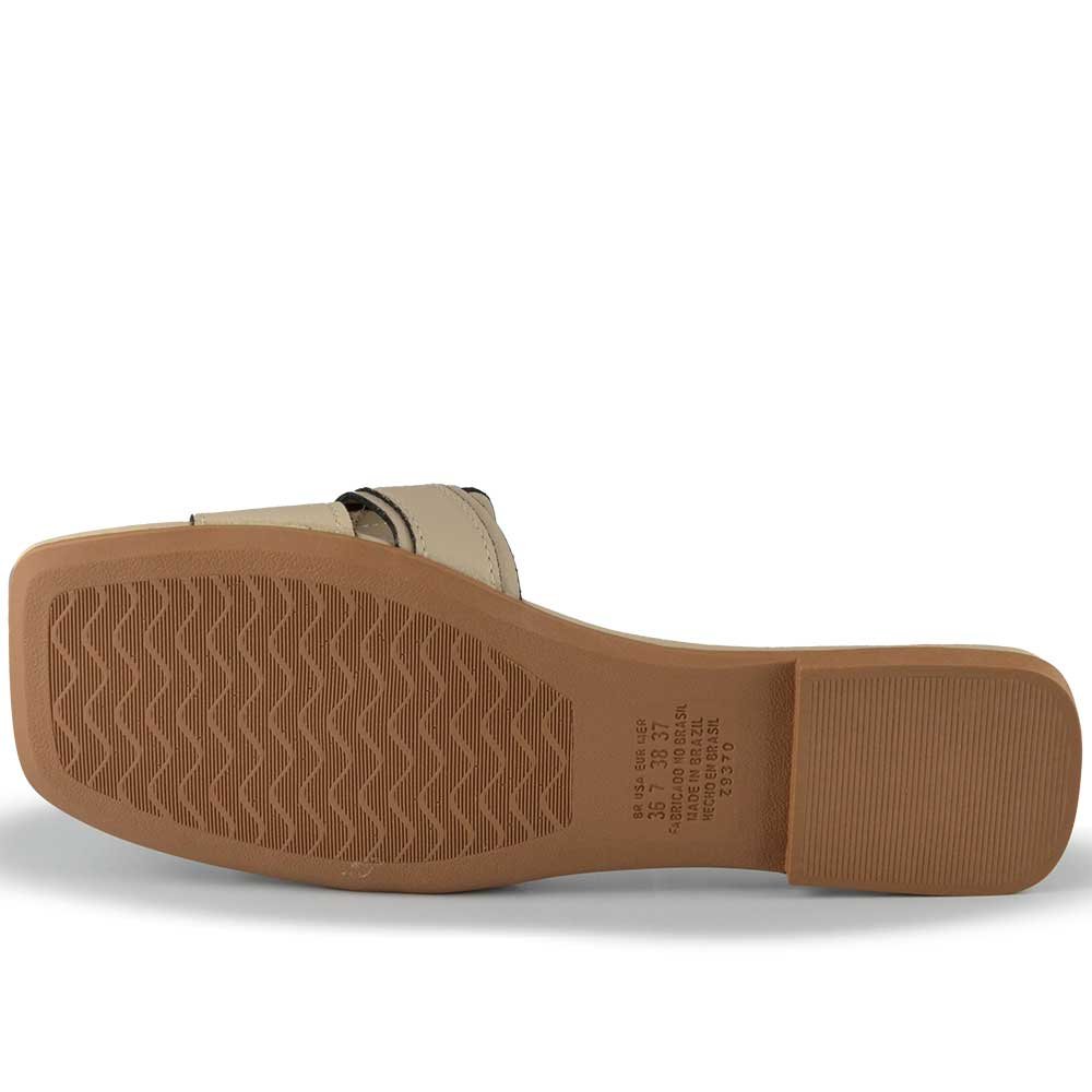 Sandália Rasteira Dakota Feminina Y9182 Bege 5