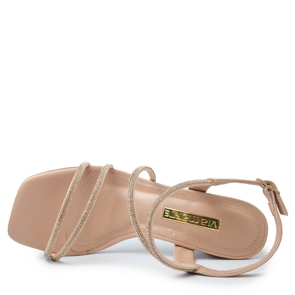 Sandália Via Marte Salto Bloco Feminina 139-039-01 Bege 4