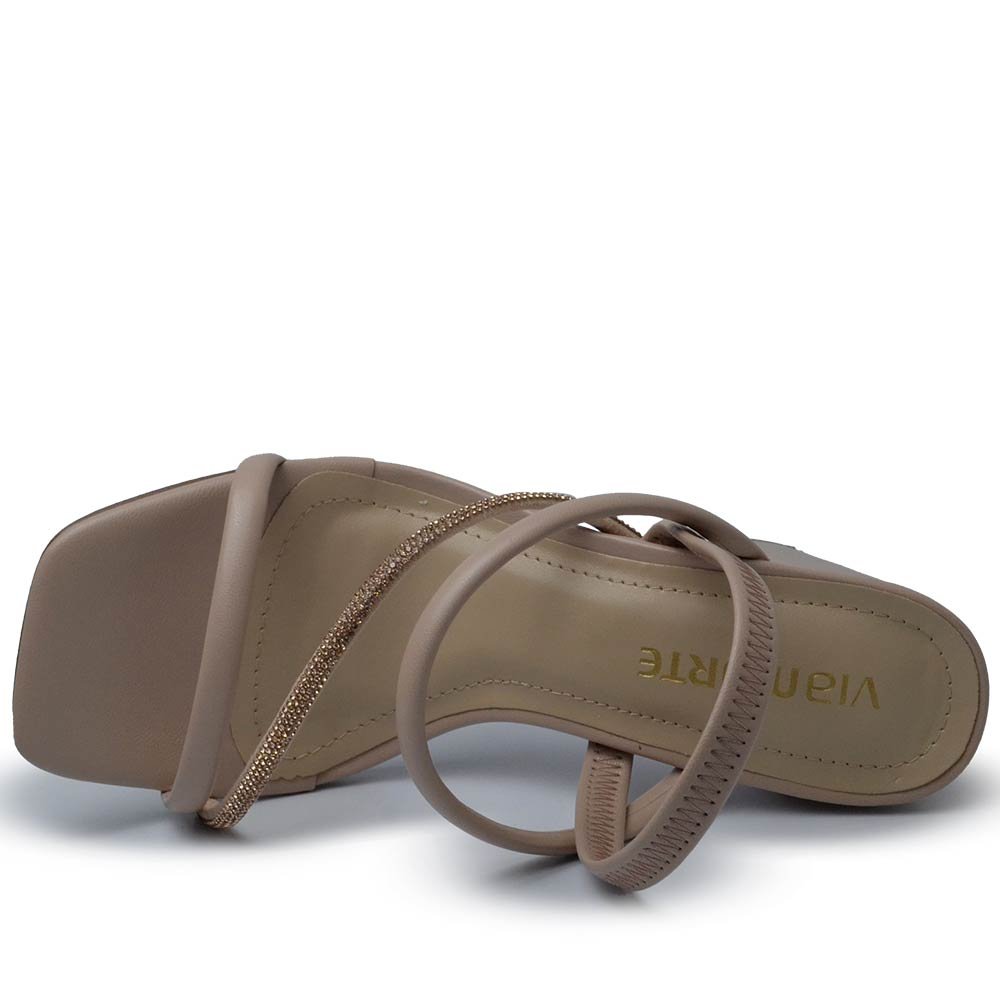 Sandália Via Marte Feminina Salto Alto 139-009-01 Bege 4