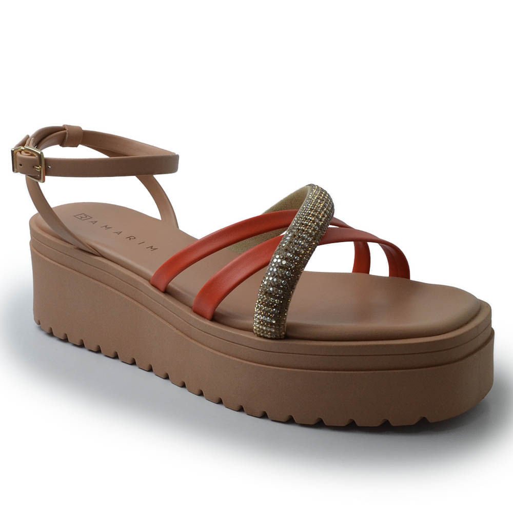 Sandália Anabela Ramarim Feminina 2445204 Bege 2