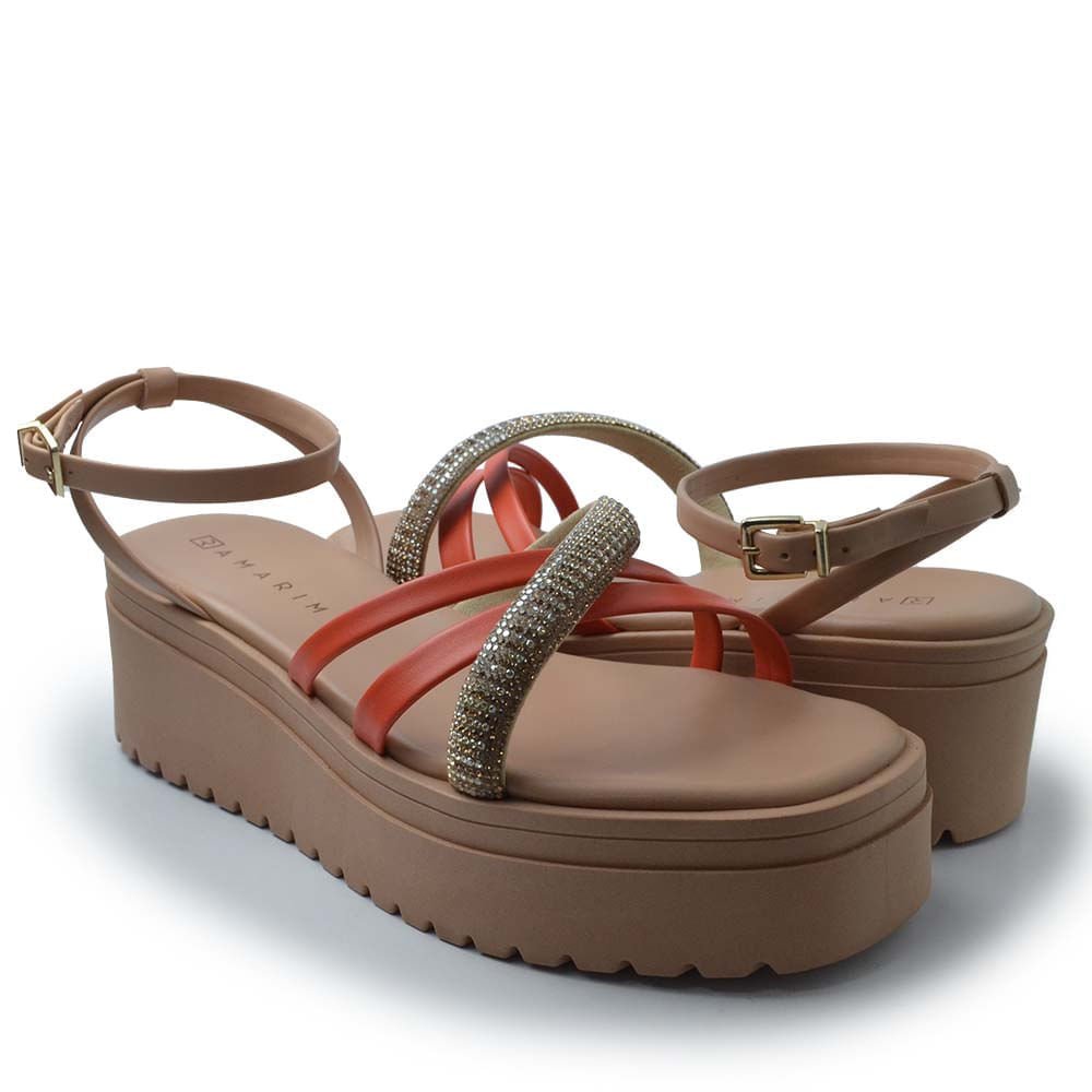 Sandália Anabela Ramarim Feminina 2445204 Bege 6