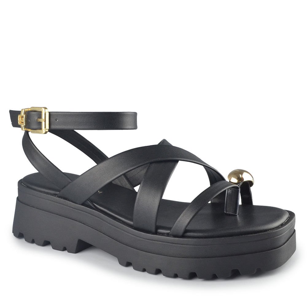 Sandália Papate Ramarim Feminina 2538204 Preto 2