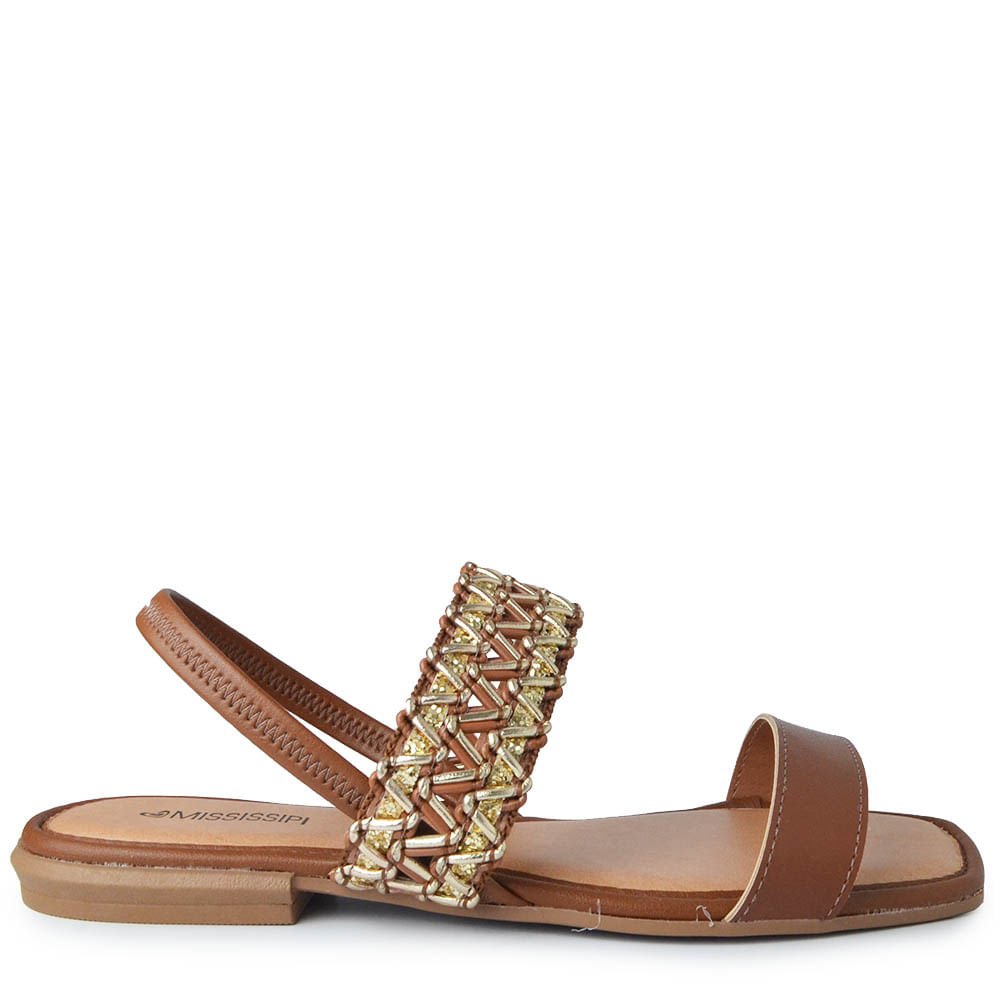 Sandália Rasteira Mississipi Feminina JO441