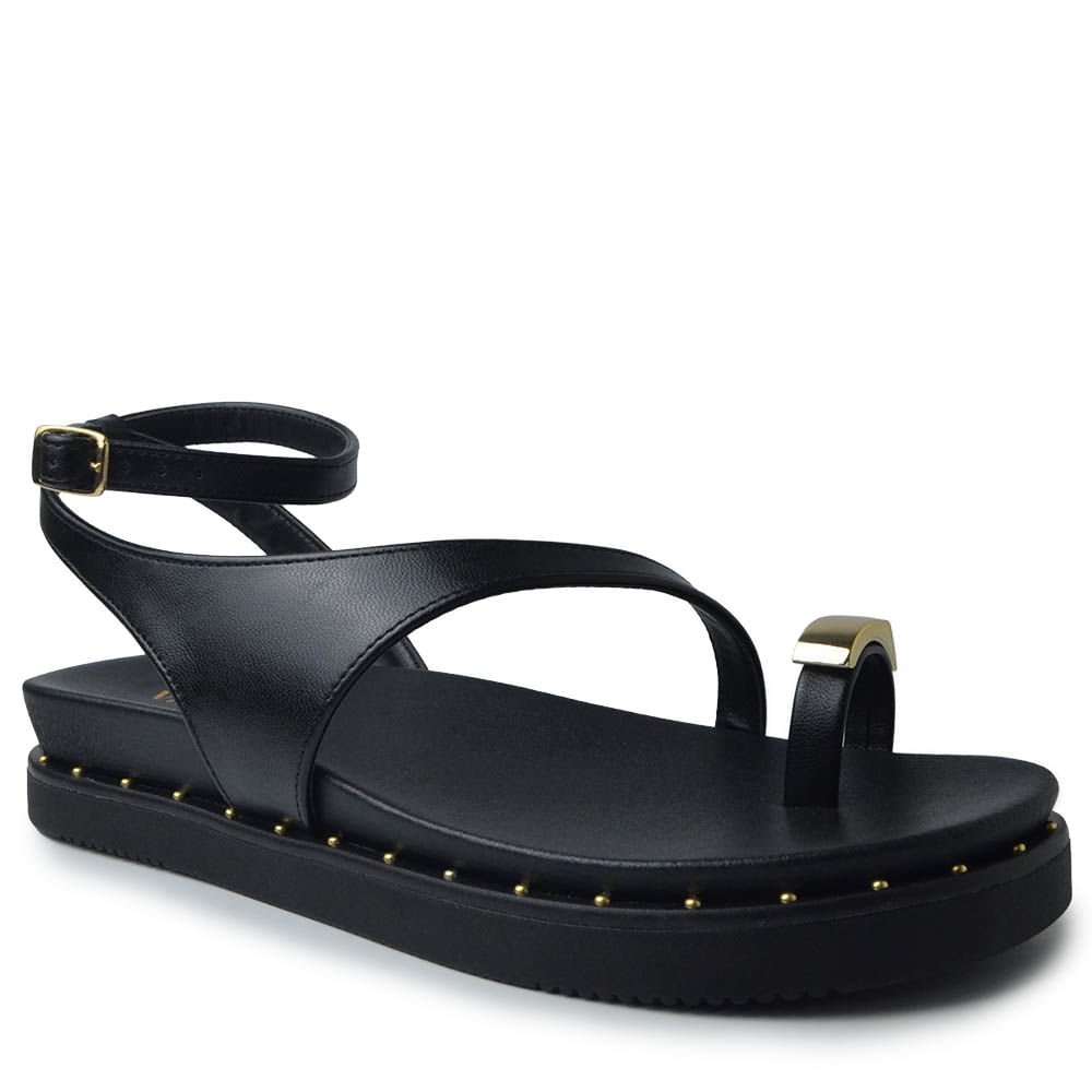 Sandália Papete Via Marte Feminina 169-016-01 Preto 2