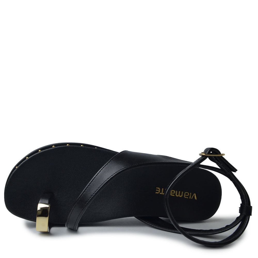 Sandália Papete Via Marte Feminina 169-016-01 Preto 4