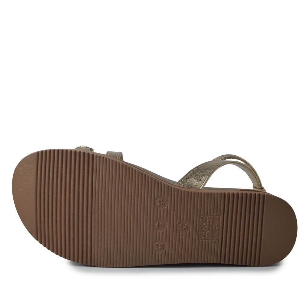 Sandália Papete Via Marte Feminina 169-016-01 Dourado 5