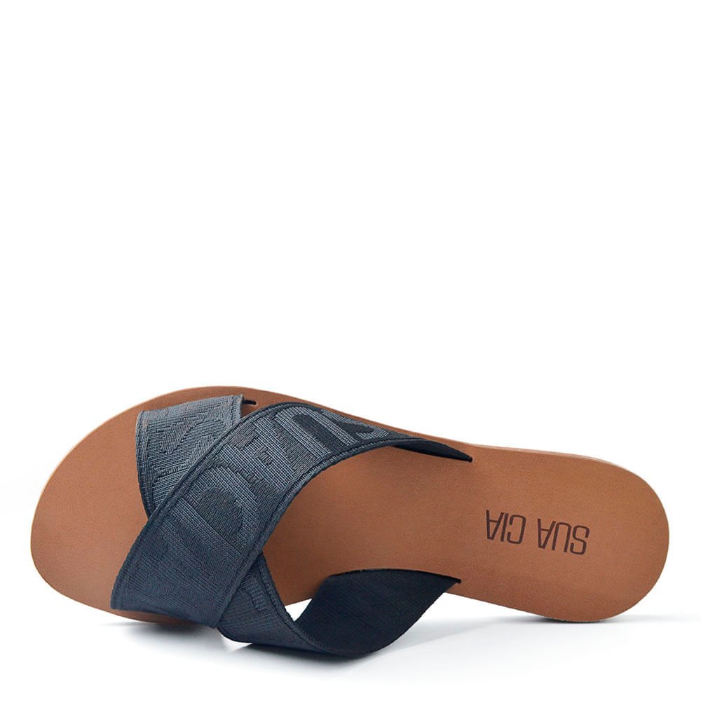 Sandália Rasteira Sua Cia Feminina 8395.16147 Preto 4