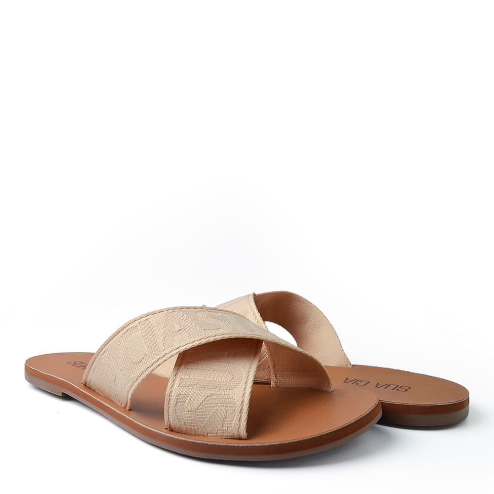 Sandália Rasteira Sua Cia Feminina 8395.16147 Bege 6