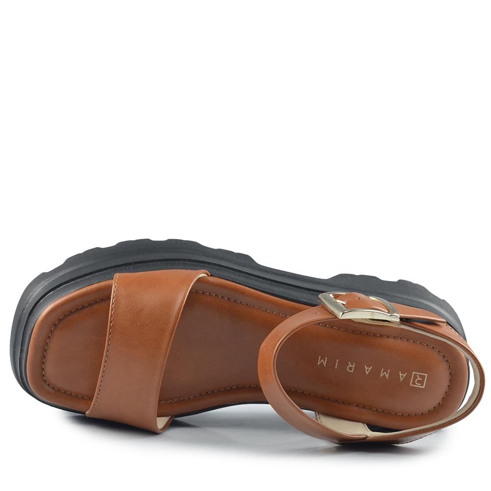 Sandália Papete Ramarim Feminina 2542202 Marrom 4