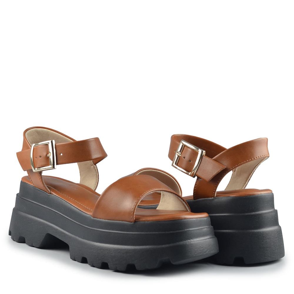 Sandália Papete Ramarim Feminina 2542202 Marrom 6