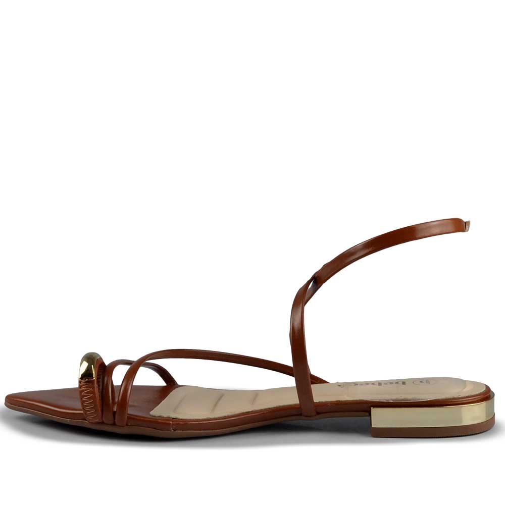 Sandália Rasteira Bebece Feminina T2510-064 Marrom 4