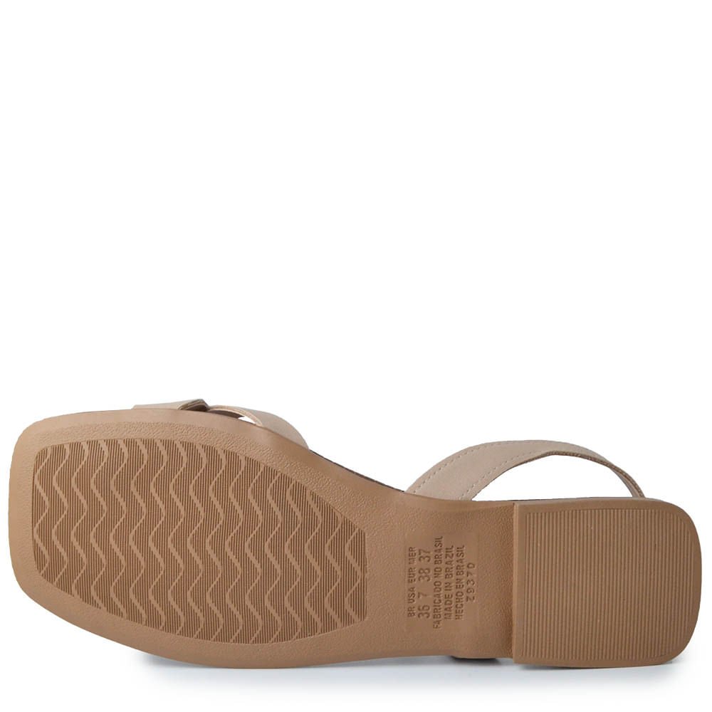 Sandália Rasteira Dakota Feminina Y9381 Bege 5