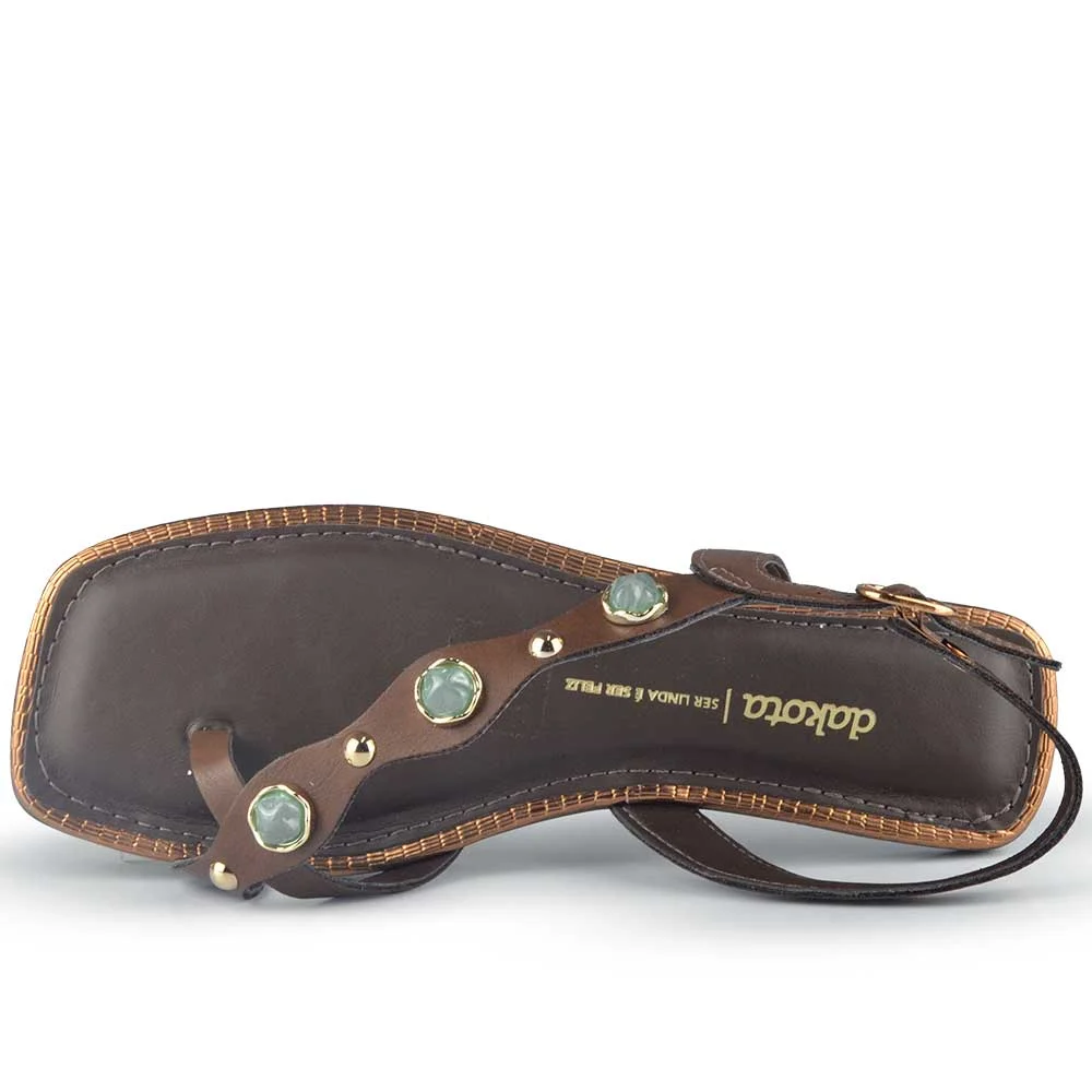 Sandália Rasteira Dakota Feminina Y9381 Café 4