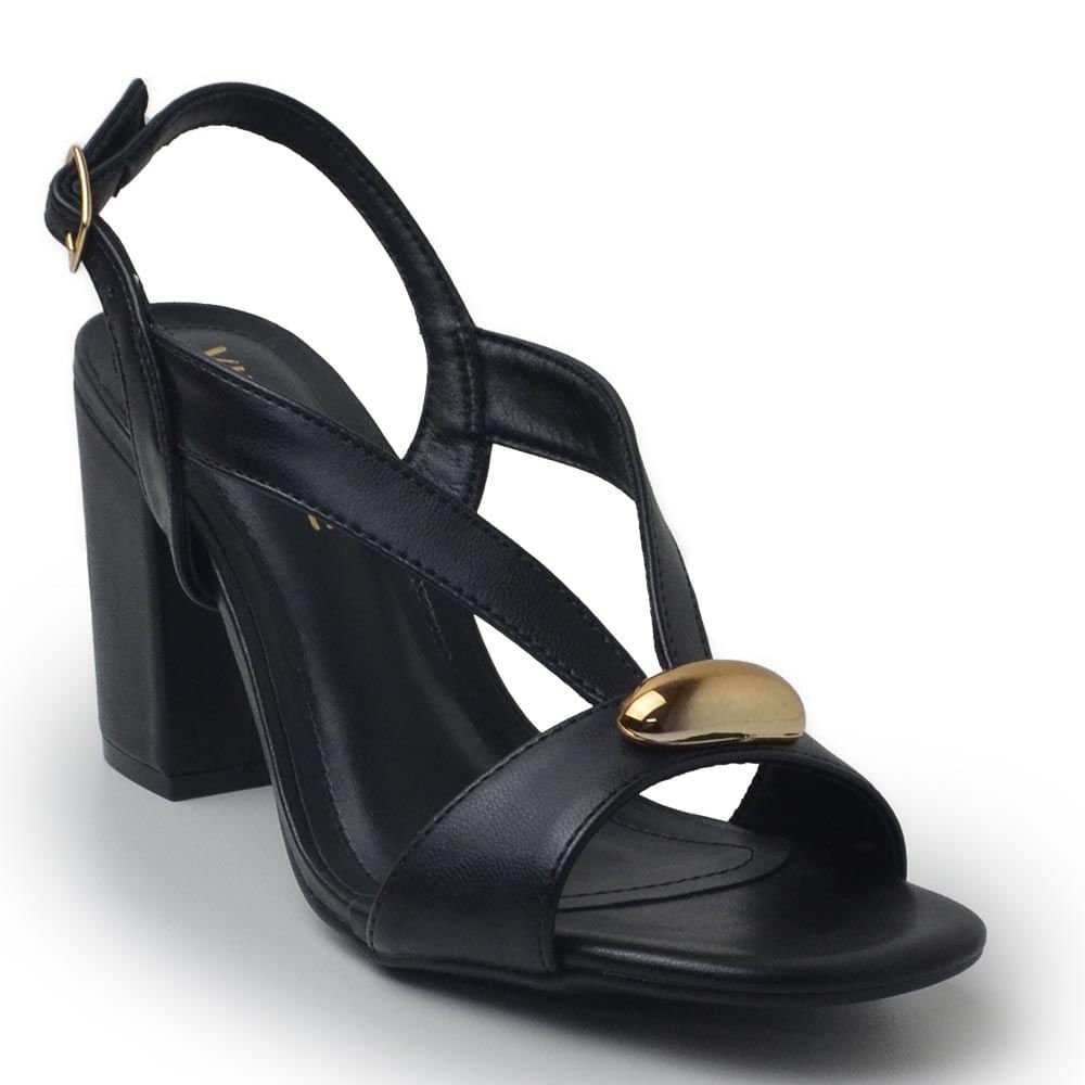Sandália Via Marte Feminina Salto Alto 164-001-01 Preto 2