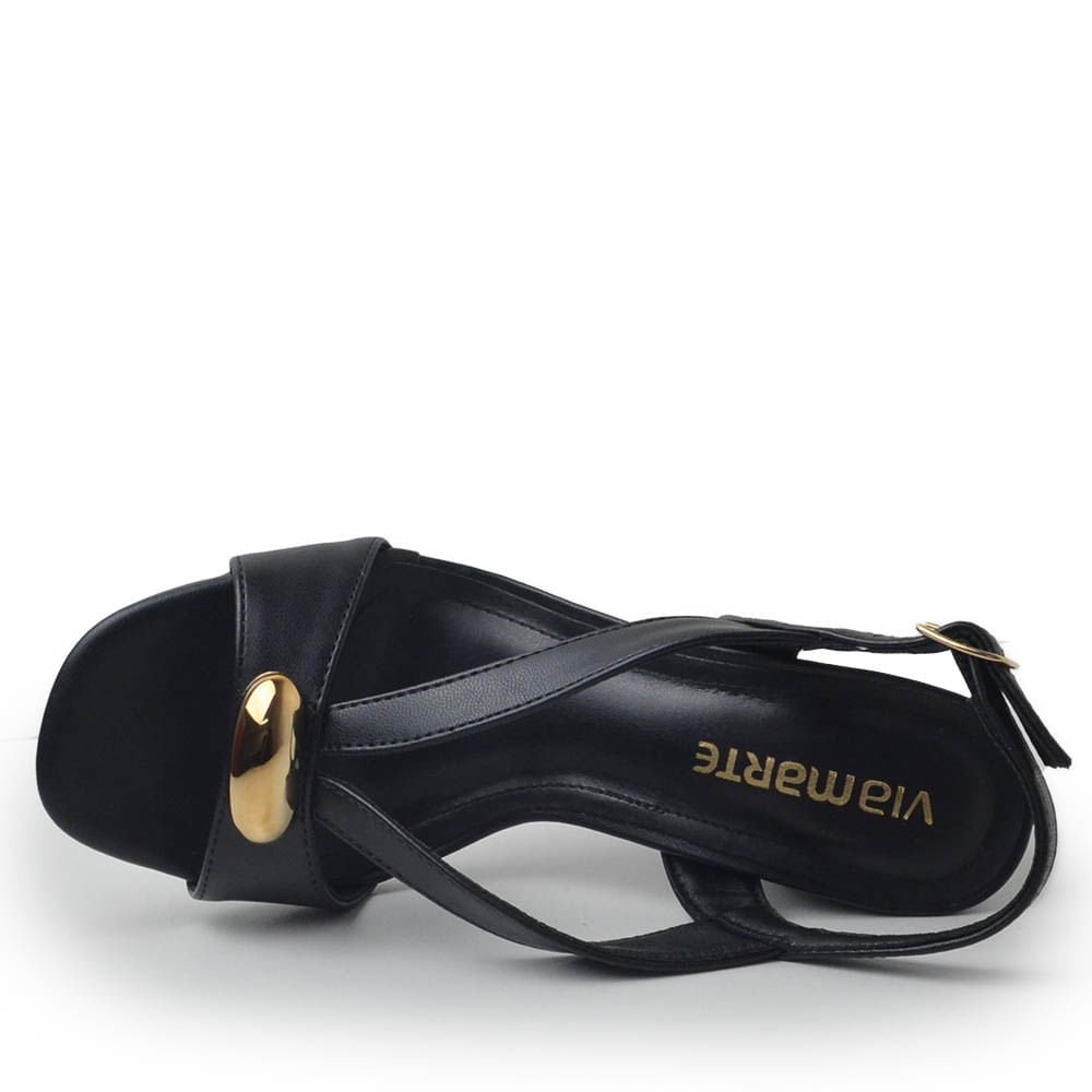 Sandália Via Marte Feminina Salto Alto 164-001-01 Preto 4