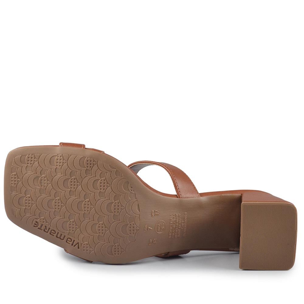 Tamanco Via Marte Feminina 171-026-01 Marrom 5