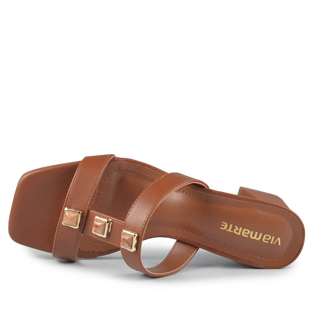 Tamanco Via Marte Feminina 171-026-01 Marrom 4