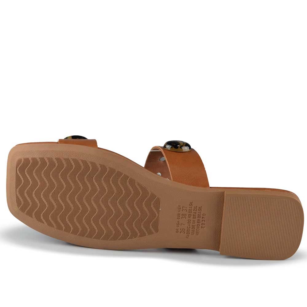 Sandália Rasteira Dakota Feminina Y9181 Marrom 5