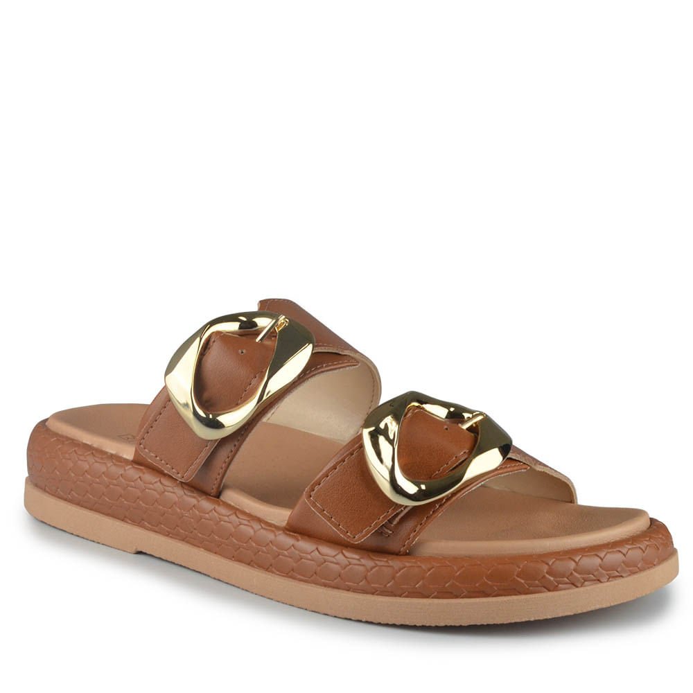 Sandália Papete Ramarim Feminina 2555204 Marrom 2