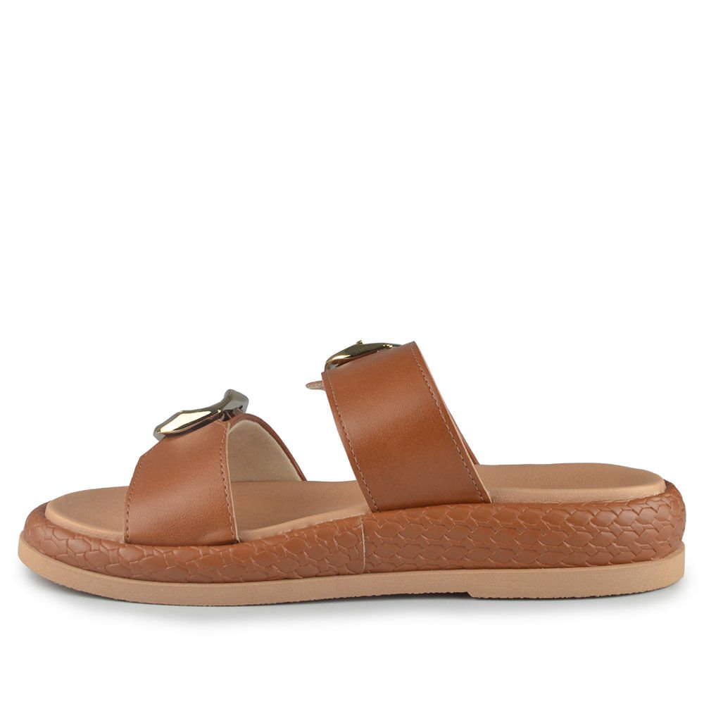 Sandália Papete Ramarim Feminina 2555204 Marrom 3