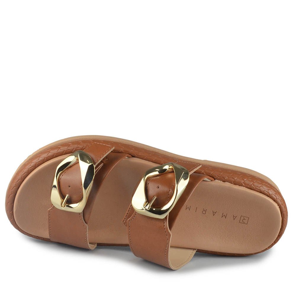 Sandália Papete Ramarim Feminina 2555204 Marrom 4