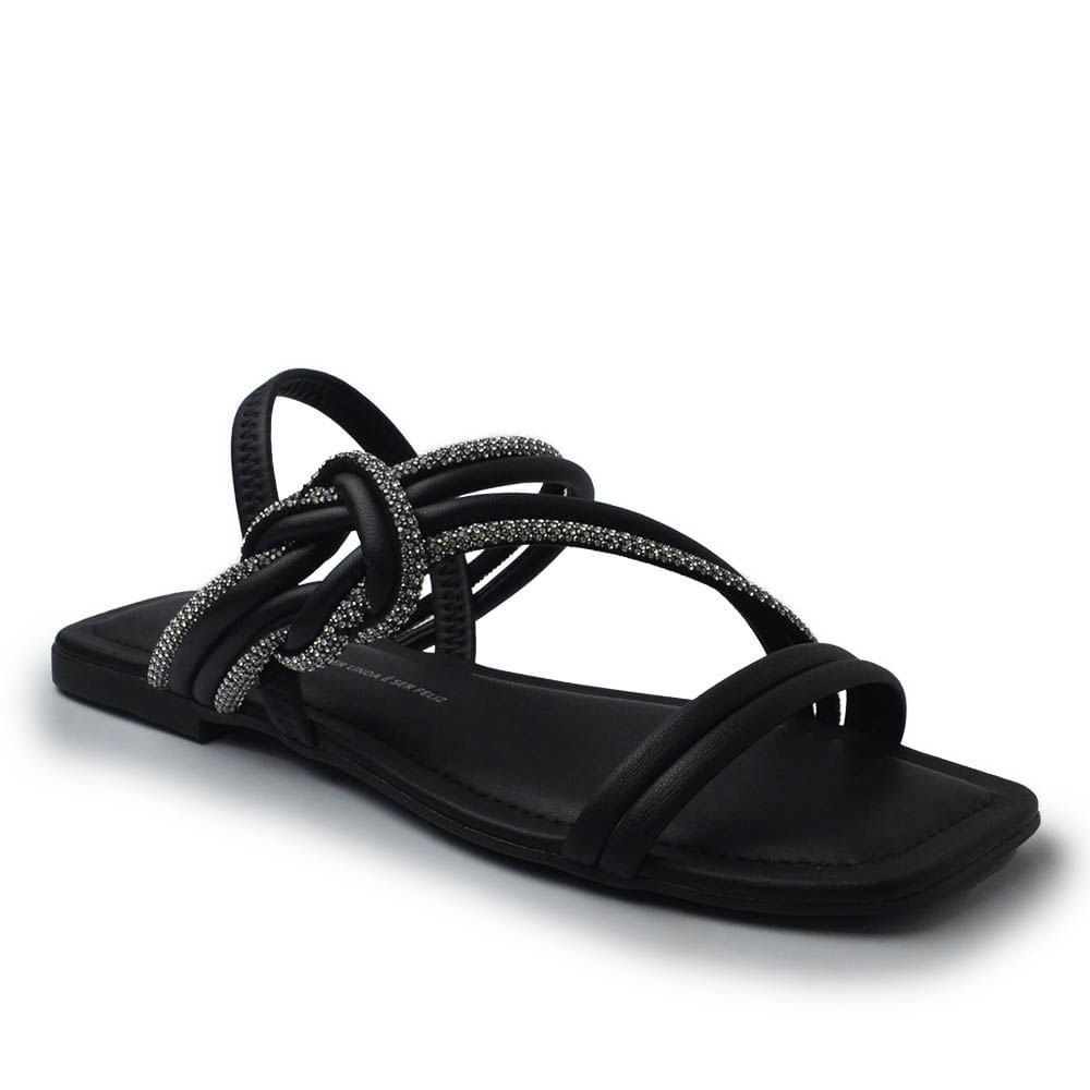 Sandália Rasteira Dakota Feminina Y7901 Preto 2