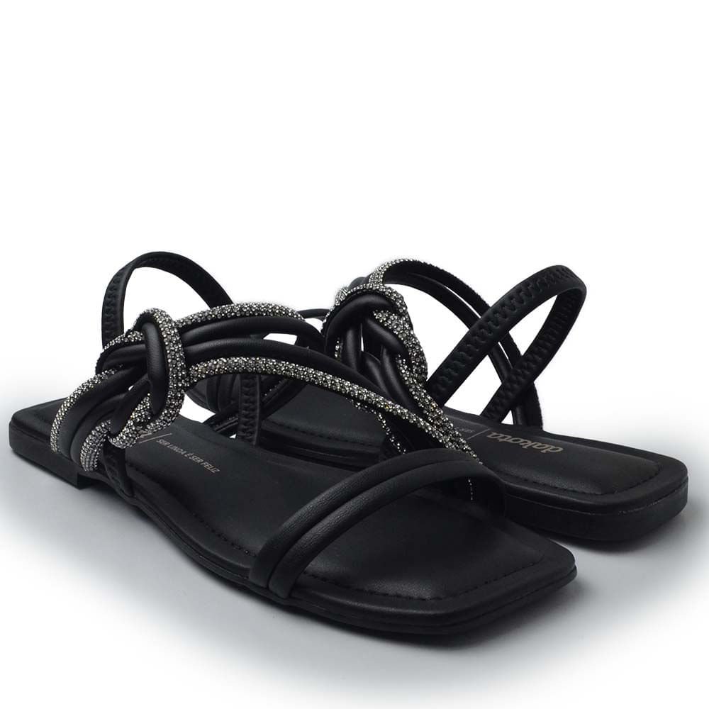 Sandália Rasteira Dakota Feminina Y7901 Preto 6