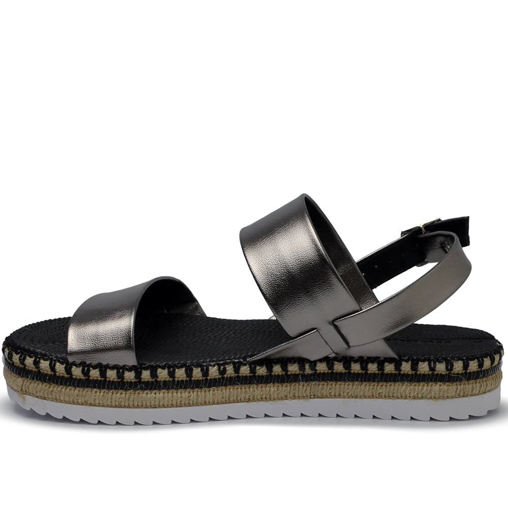 Sandália Flatform Moleca Feminina 5447.518 Prata 3