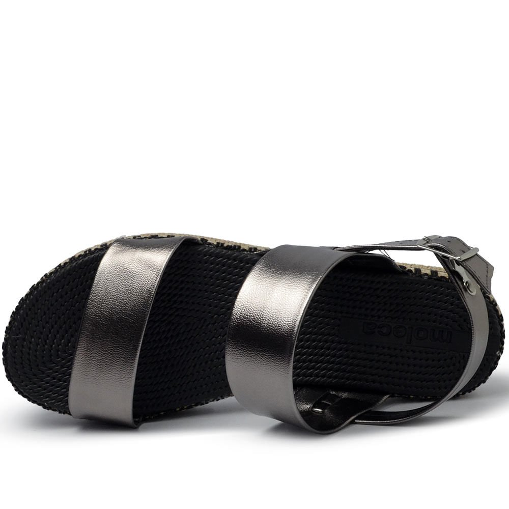 Sandália Flatform Moleca Feminina 5447.518 Prata 4