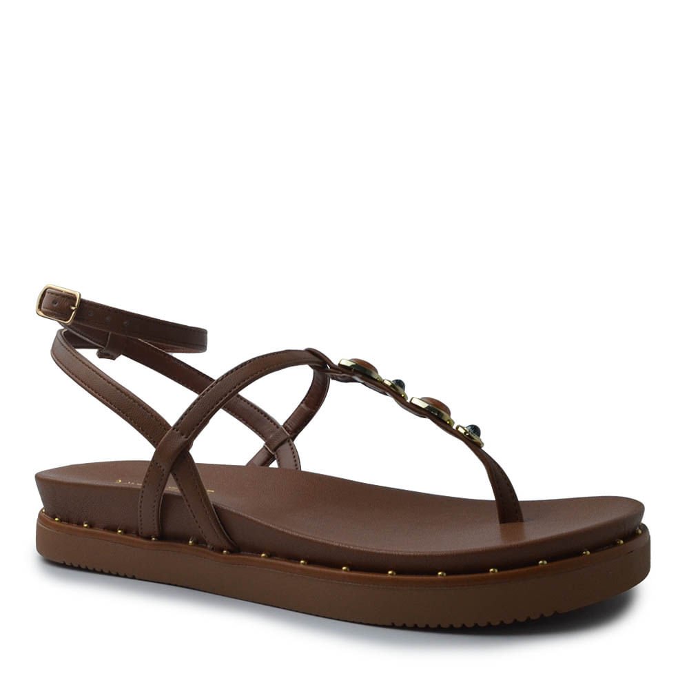 Sandália Papete Via Marte Feminino 169-015-01 Marrom 2