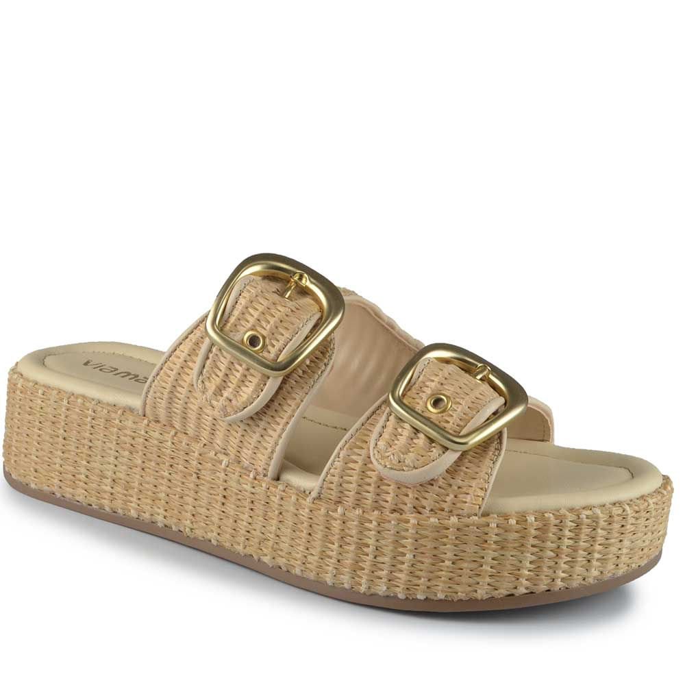 Sandália Papete Via Marte Feminina 312-006-01 Bege 2