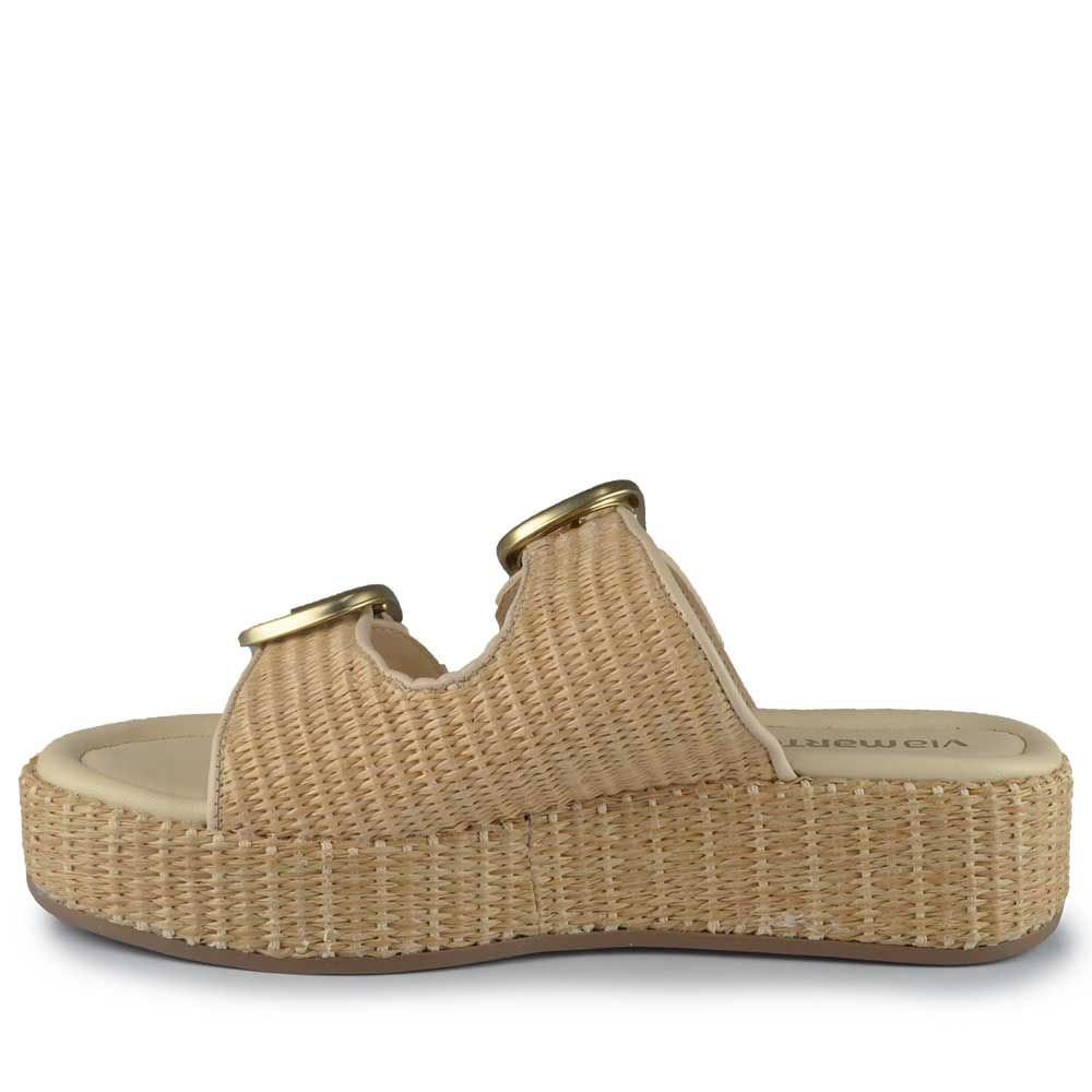 Sandália Papete Via Marte Feminina 312-006-01 Bege 3