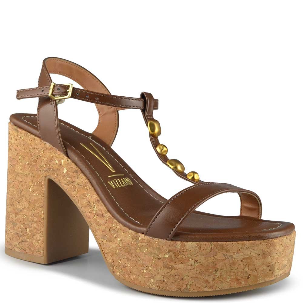 Sandália Salto Alto Vizzano Feminina 6541.101 Marrom 2