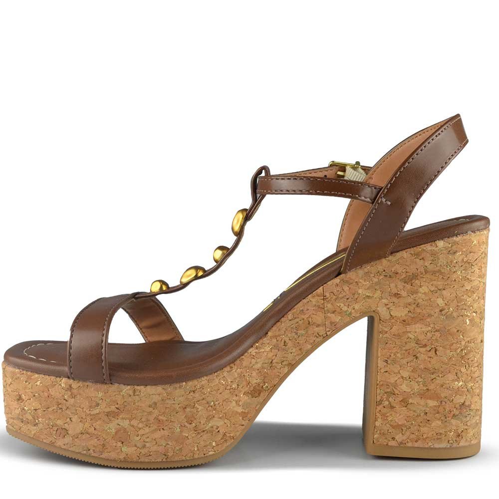 Sandália Salto Alto Vizzano Feminina 6541.101 Marrom 3