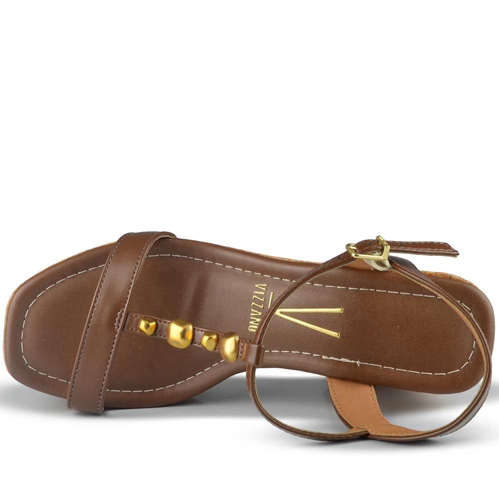 Sandália Salto Alto Vizzano Feminina 6541.101 Marrom 4