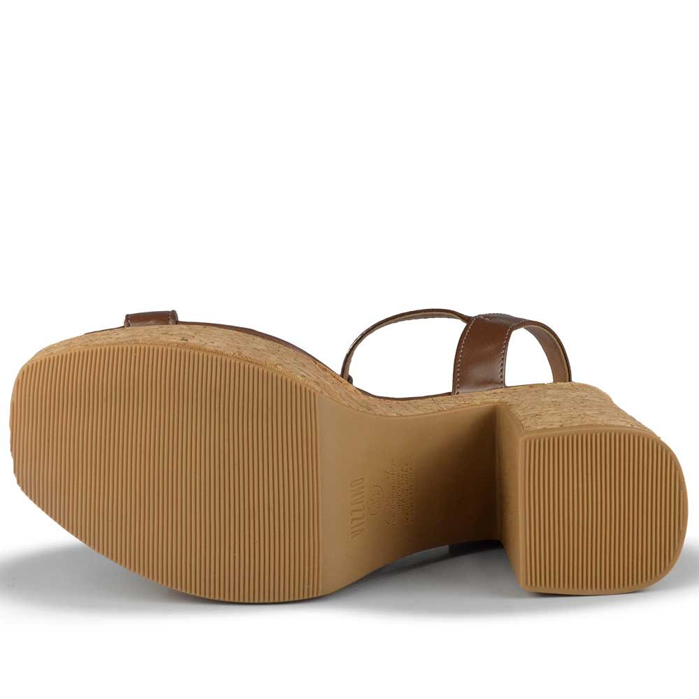 Sandália Salto Alto Vizzano Feminina 6541.101 Marrom 5