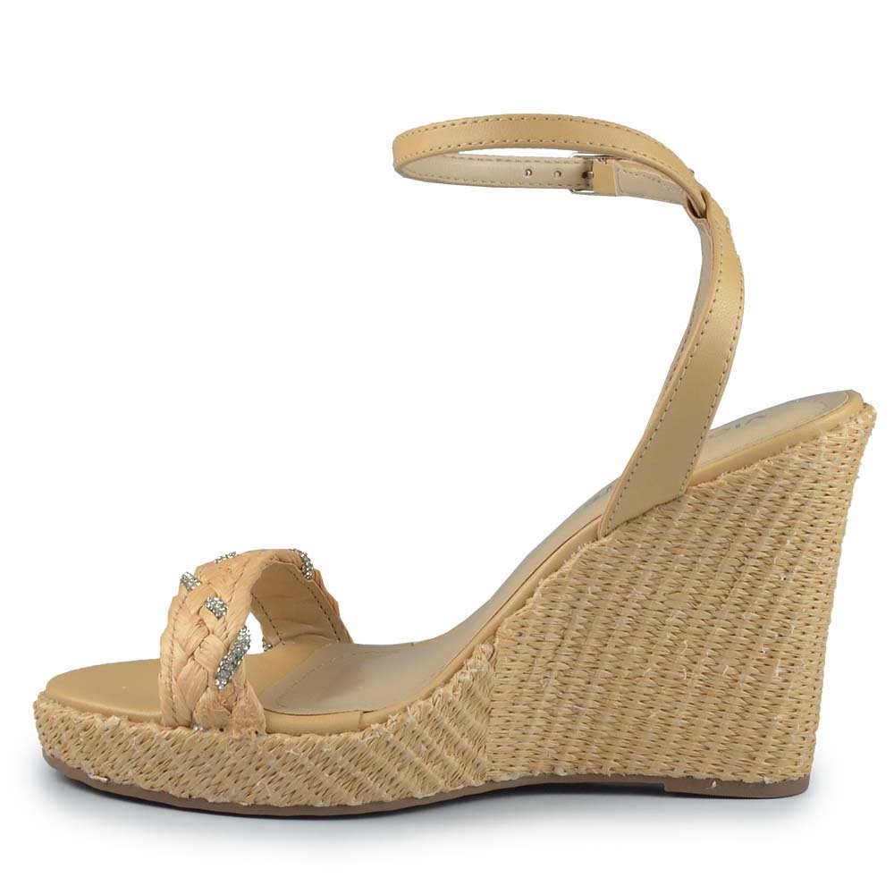 Sandália Anabela Via Marte Feminina 295-007-01 Bege 3