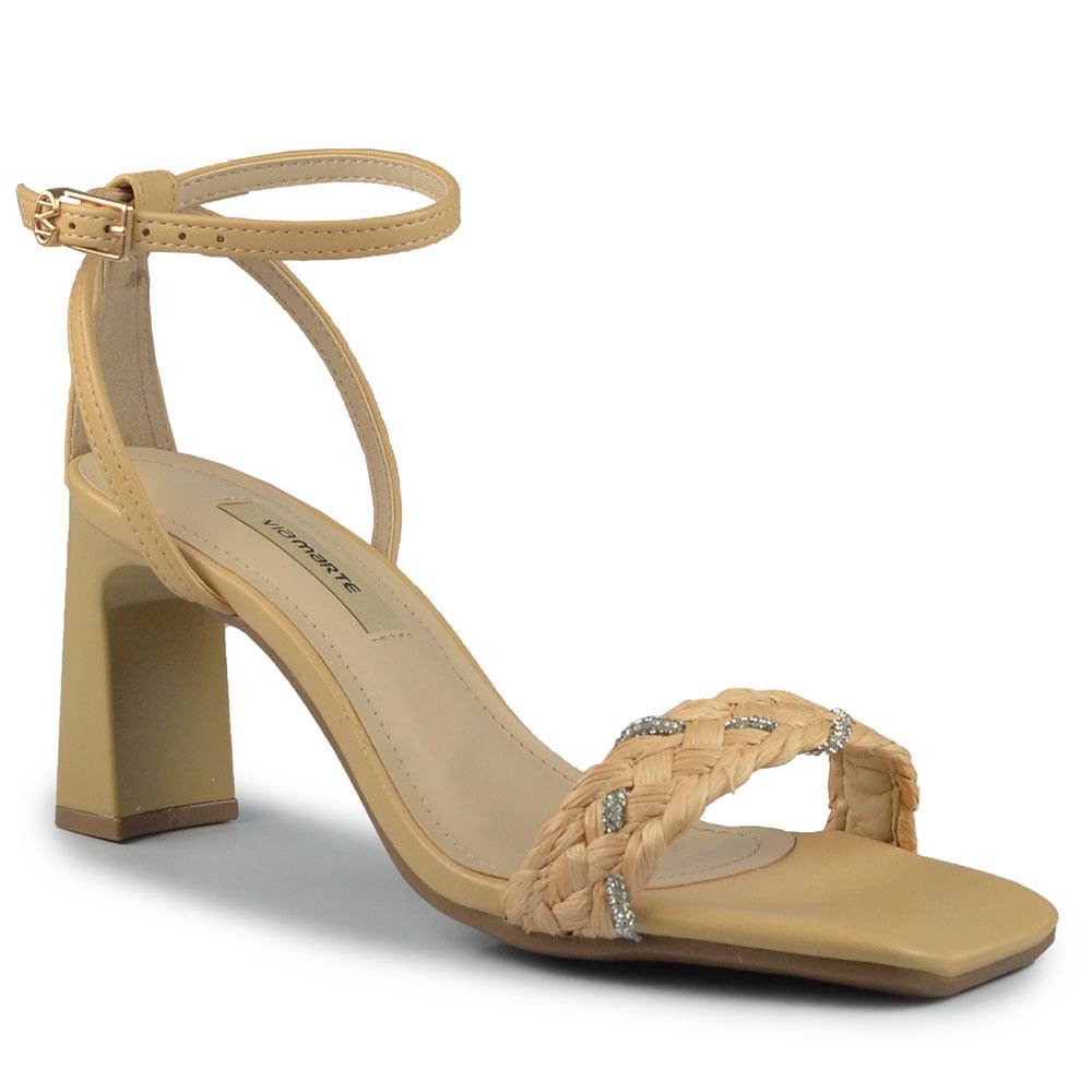 Sandália Salto Alto Via Marte Feminina 288-006-01 Bege 2