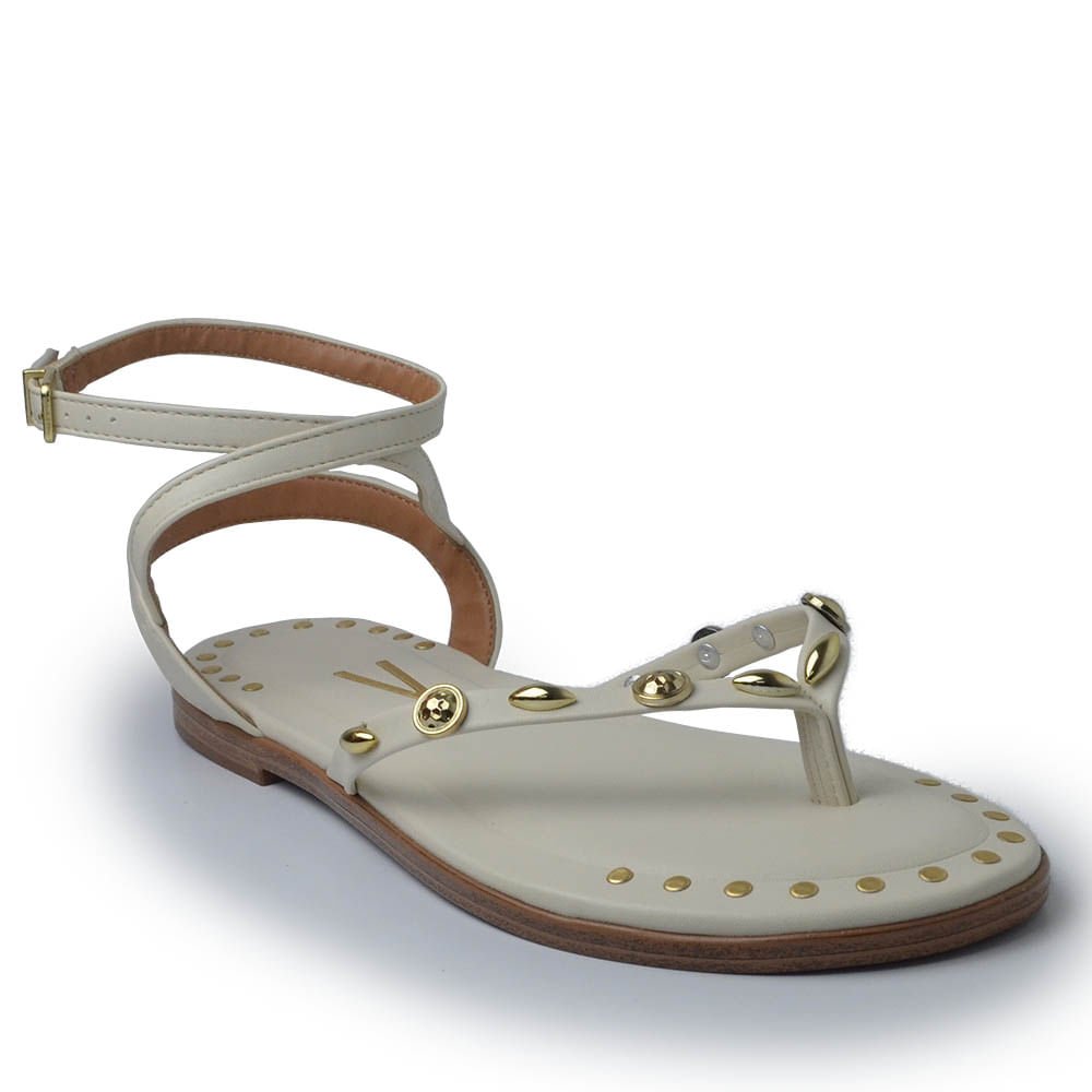Sandália Rasteira Vizzano Feminina 6523.103 Branco 2