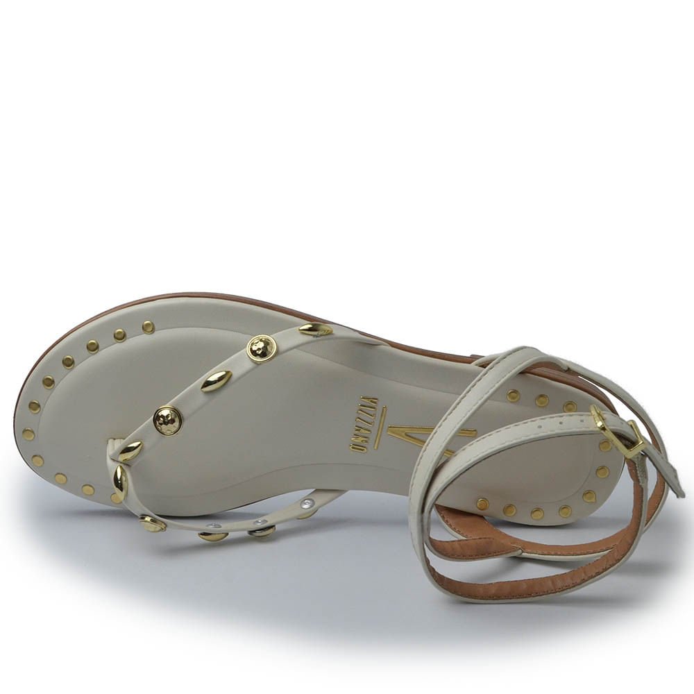 Sandália Rasteira Vizzano Feminina 6523.103 Branco 4