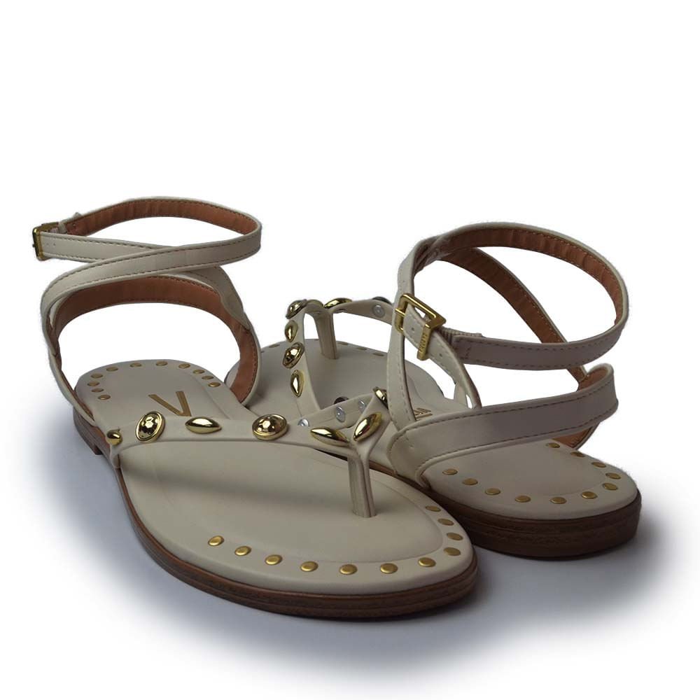 Sandália Rasteira Vizzano Feminina 6523.103 Branco 6