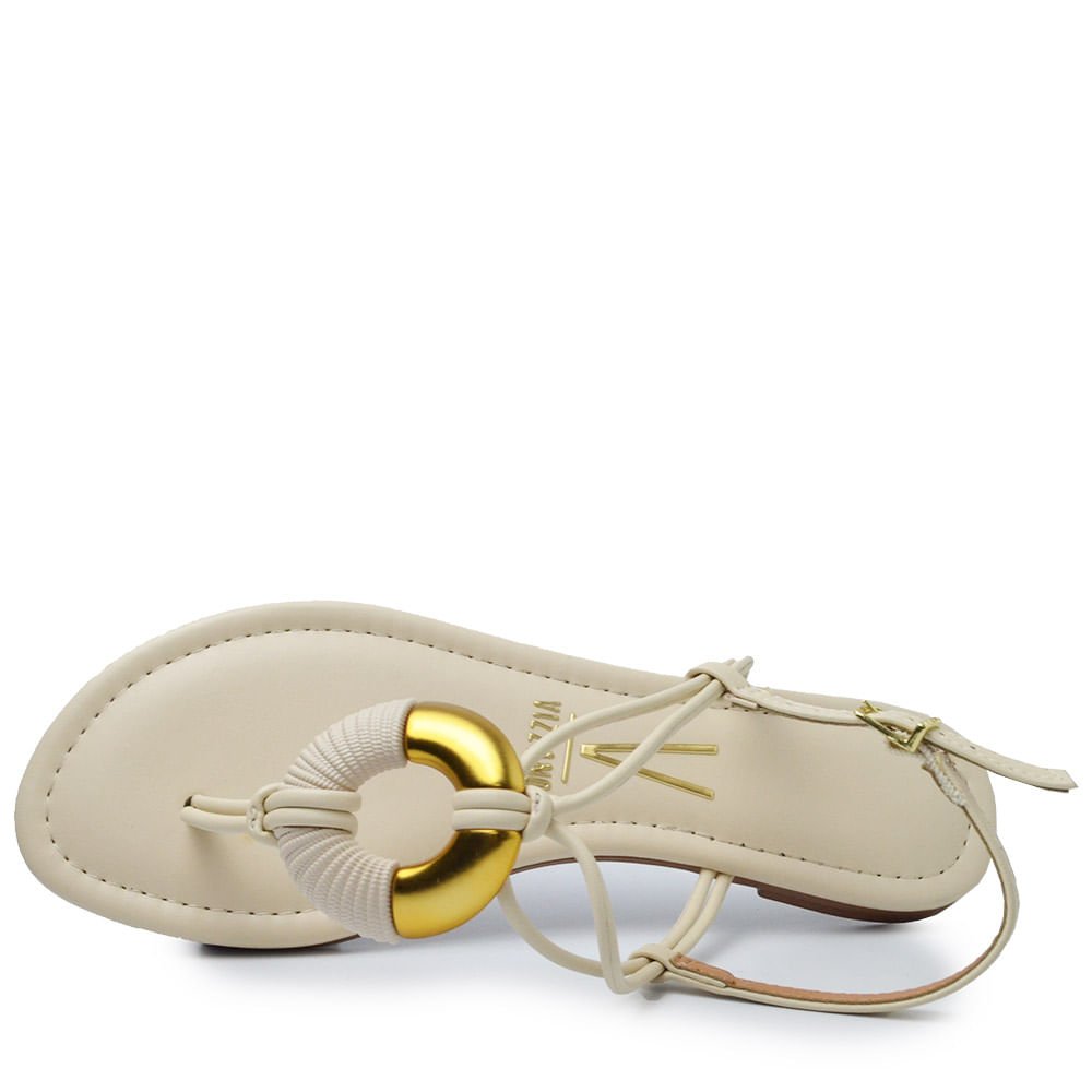 Sandália Rasteira Vizzano Feminino 6371.1001 Bege 4