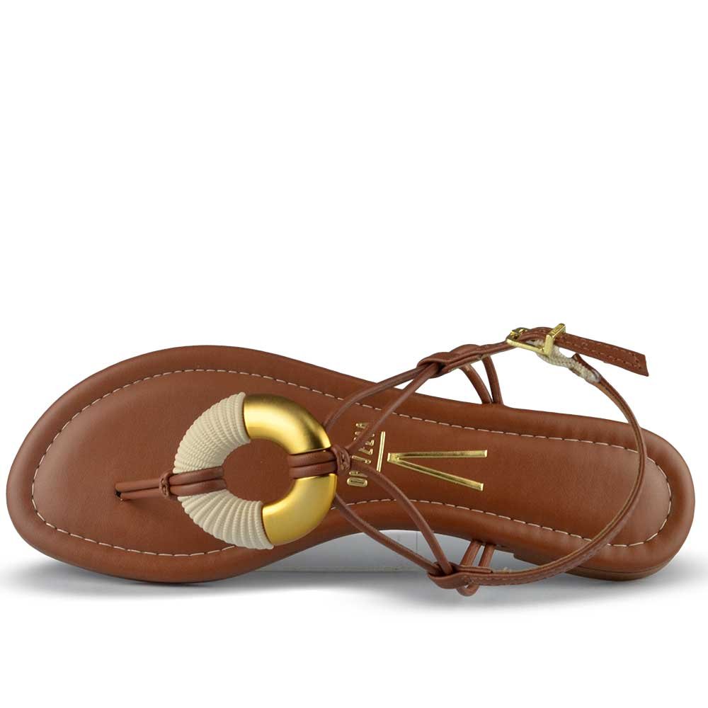 Sandália Rasteira Vizzano Feminino 6371.1001 Marrom 4