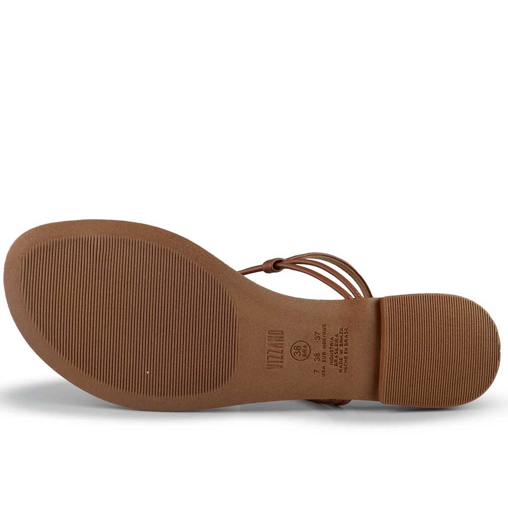Sandália Rasteira Vizzano Feminino 6371.1001 Marrom 5